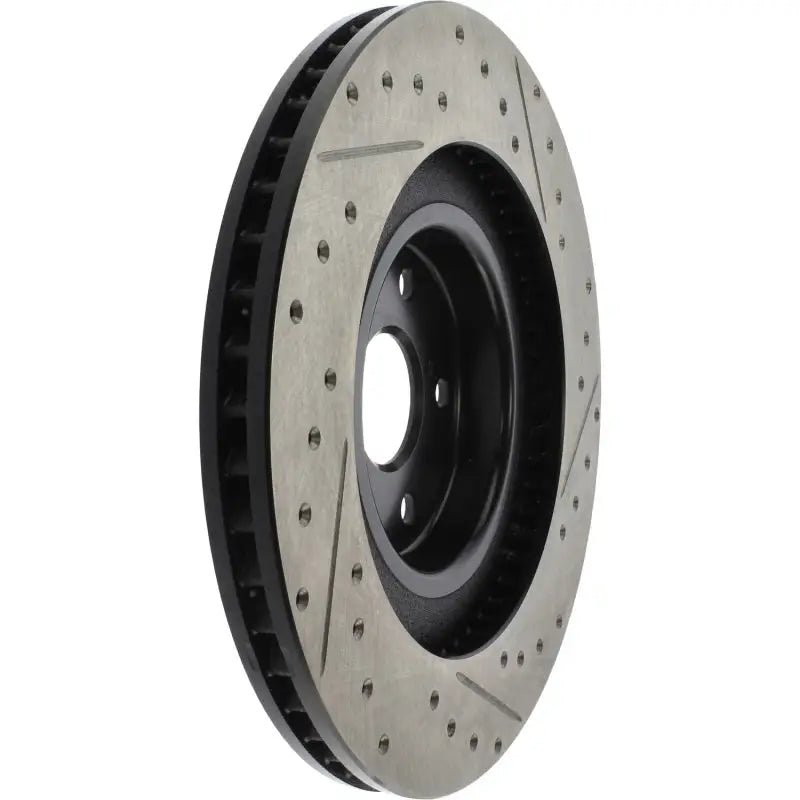 StopTech 13-18 Lexus GS350 Slotted & Drilled Front Right Rotor 