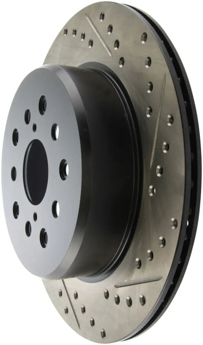 StopTech 5/93-98 Toyota Supra Left Rear Slotted & Drilled Rotor 