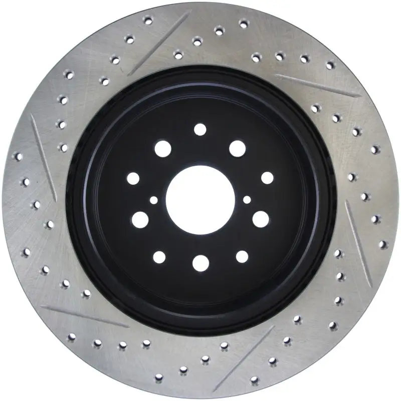 StopTech 5/93-98 Toyota Supra Left Rear Slotted & Drilled Rotor 
