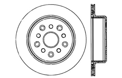 StopTech 5/93-98 Toyota Supra Right Rear Slotted & Drilled Rotor 
