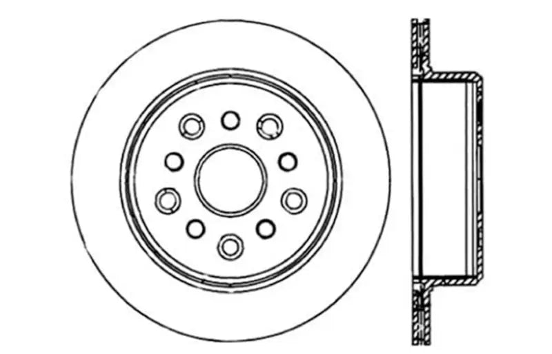 StopTech 5/93-98 Toyota Supra Right Rear Slotted & Drilled Rotor 