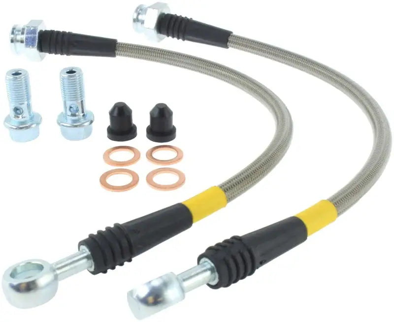 StopTech 89-98 Nissan 240SX (OE Upgrade) Stainless Steel Rear Brake Lines 
