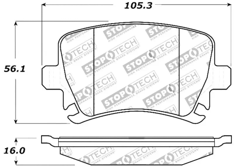 StopTech Performance 06-09 Audi A3 / 05-09 Audi A4/A6 / 08-09 Audi TT / 06-09 VW GTI / 06-09 Jetta 