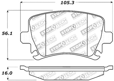 StopTech Performance 06-09 Audi A3 / 05-09 Audi A4/A6 / 08-09 Audi TT / 06-09 VW GTI / 06-09 Jetta 