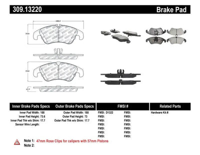 StopTech Performance 08-10 Audi A5 / 10 S4 / 09-10 Audi A4 (except Quattro) Front Brake Pads 