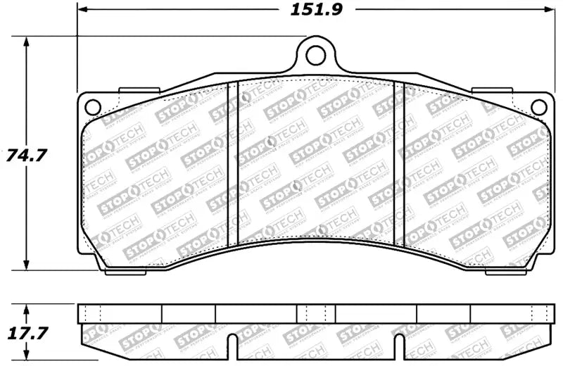 StopTech Performance ST-60 Front or Rear Caliper Brake Pads - Truck & Automotive