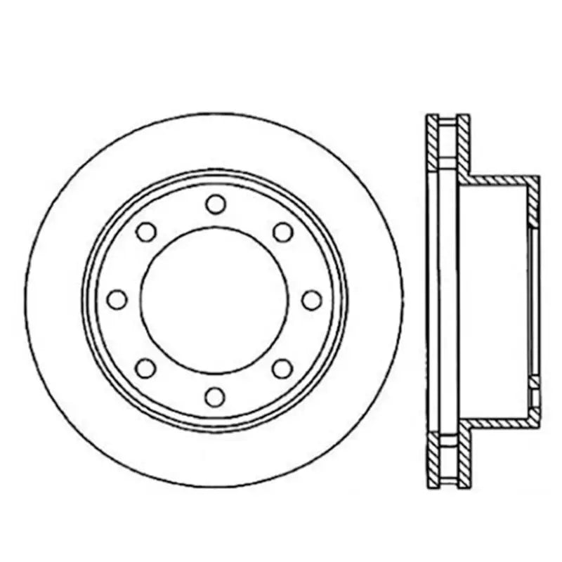 StopTech Power Slot 00-05 Ford Excursion / 99-04 F250/F350 Front Right Slotted CRYO Brake Rotor - Truck & Automotive