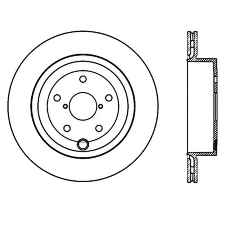 Stoptech StopTech Power Slot 08-10 Subaru Impreza STi Rear Left Slotted Rotor