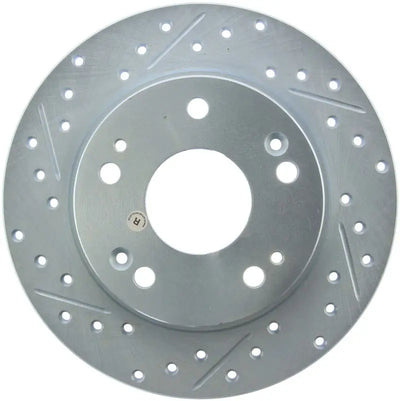 StopTech Select Sport drilled and slotted front left brake rotor