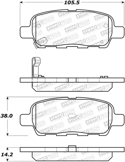 StopTech Sport Brake Pads w/Shims and Hardware - Rear - Truck & Automotive