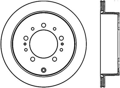 Stoptech StopTech Sport Slot 08-13 Lexus LX450/470/570 / 07-12 Toyota Tundra Slotted Left Rear CRYO Rotor