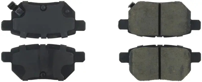 StopTech Street Brake Pads - Front 4-Pack with Black Pads and Silver Edges