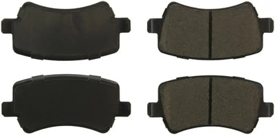 StopTech Street brake pads: 4-piece black ceramic set with silver backing