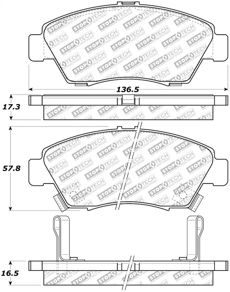 Stoptech StopTech Street Select Brake Pads - Rear