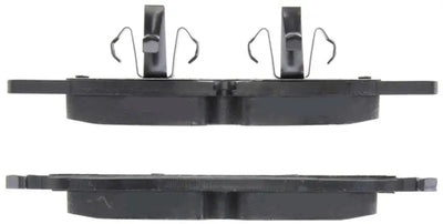 Two StopTech Street Touring rear brake pads with clips for Subaru Legacy and BRZ