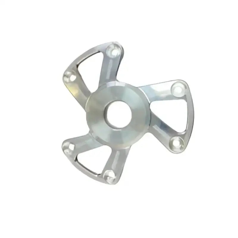 Silver five-spoke metal clutch cover for Polaris P22 clutch upgrade