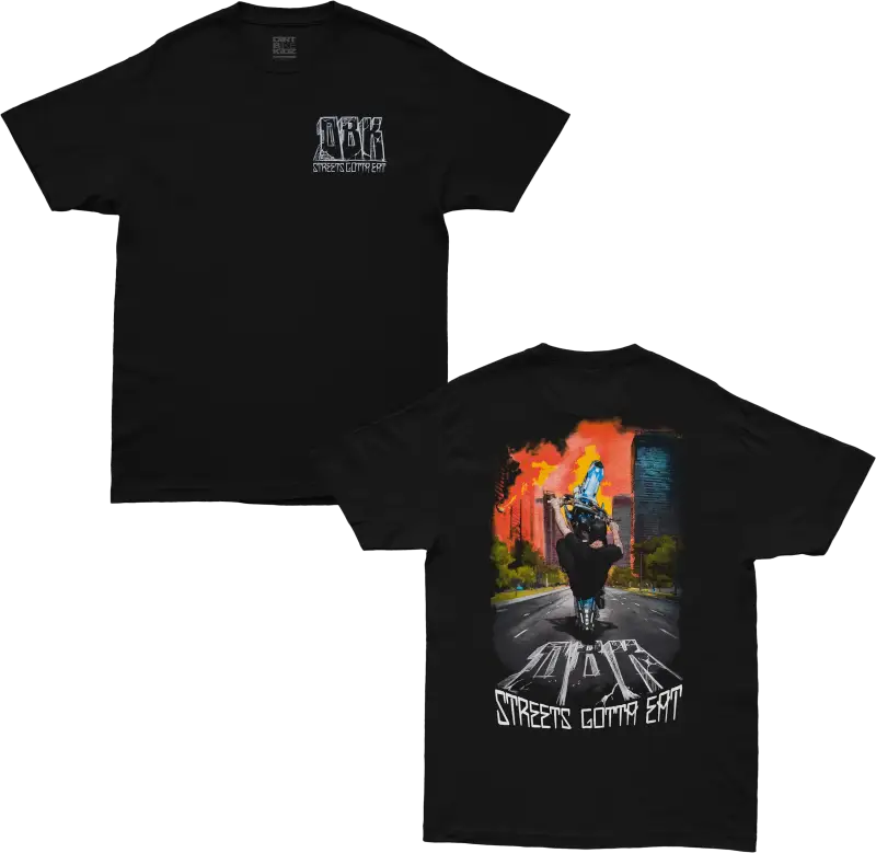 Streets Gotta Eat Tee Black 2x - DBK