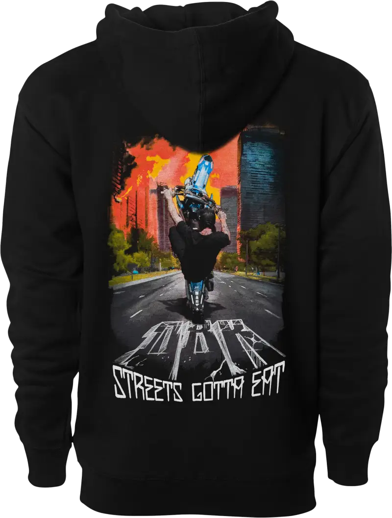 Streets Gotta Eat Hoodie Black 2x - DBK