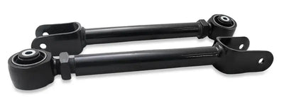 SuperPro 96-07 Jeep Wrangler TJ upper trailing arm set with black adjustable suspension control arms, bushings, and brackets