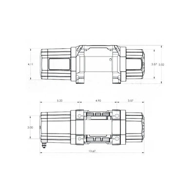 Superwinch 3500 LBS 12V DC 7/32in x 40ft Steel Rope Roller Fairlead SP 35 Winch - Winches & Hitches
