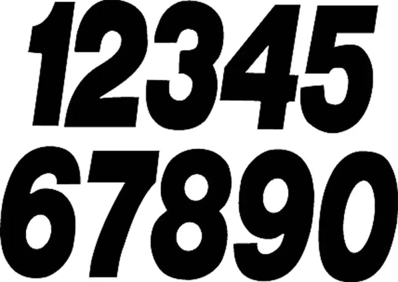 SX73B-5 #5 7" Black Super X Digits 3/Pk