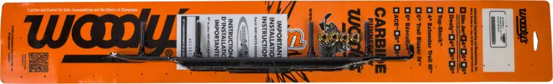 Orange blister pack with Woody’s Slim Jim Dooly carbide studs for snowmobile tracks
