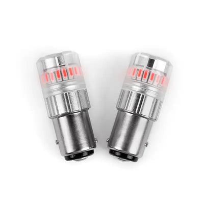 Tail Light Bulb - LED 1157 Philips 3020 High Power LED; Red; 600 Lumens; 9 To 18 Volt DC; Set Of 2 - RV and Auto Parts