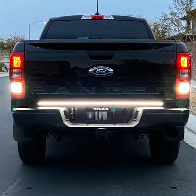 Tailgate Light - LED 60 Inch Flexible Bar; Amber Turn Signals/ White Reverse/ Red Brake/ Running/ Hazard Operation;
