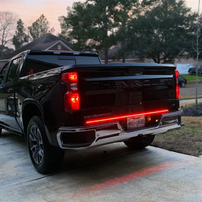Tailgate Light - LED 60 Inch Flexible Bar; Amber Turn Signals/ White Reverse/ Red Brake/ Running/ Hazard Operation;