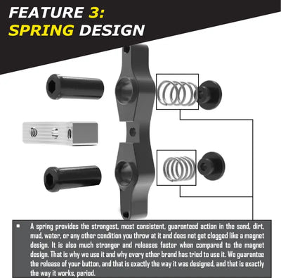 Tamer Double Button X Wing Black - TAMER