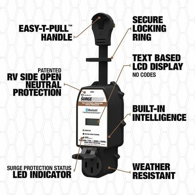 Technology Research Corp 34951 50A Portable Wireless Surge Guad - Protector