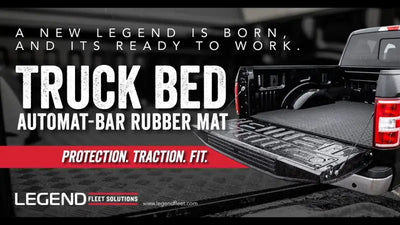Black Legend Fleet truck bed mat with Automat-Bar design for pickup truck bed