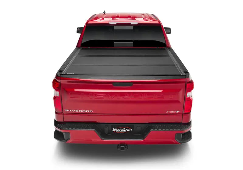Tonneau Cover Hard Folding; 2 Folds/ 3 Panels; Front Hinge Allows Entire to Flip Up When Folded; Non-Lockable; Black