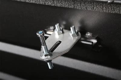 Tool Box Crossover Standard; Single Lid; Diamond Tread; Black Textured Powder Coated Aluminum; 69-3/4 Inch Length x 20