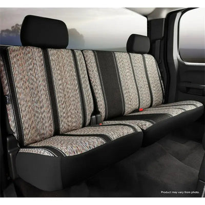 Striped truck seat cover TR42-38 BLACK FIA Rear 60/40 Seat Cover row