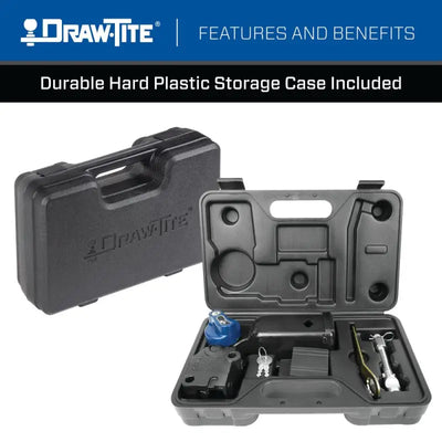 Black hard plastic storage case for Trailer Hitch Rear Class III with 2 inch receiver