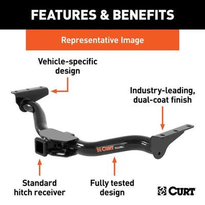 Trailer Hitch Rear Class III; Square Tube; 2 Inch Receiver; 4000 Pound Weight Carrying Capacity/ 600 Tongue - Truck &