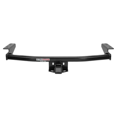Trailer Hitch Rear Class III; Square Tube Welded; 2 Inch Receiver; 4000 Pound Weight Carrying Capacity/ 600 Pound Tongue Weight; 5000 Pound Weight Distributing Capacity/ 600 Pound Weight Distributing Tongue Weight; Matte Black; Powder Coated; Carbon Steel - RV and Auto Parts
