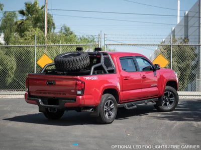 Truck Bed Bar 3 Inch Tubular Bar; Mounts Up To 4 Lights; Powder Coated; Black; Steel - & Automotive
