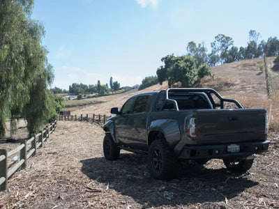 Truck Bed Bar 3 Inch Tubular Bar; Mounts Up To 4 Lights; Powder Coated; Black; Steel - & Automotive