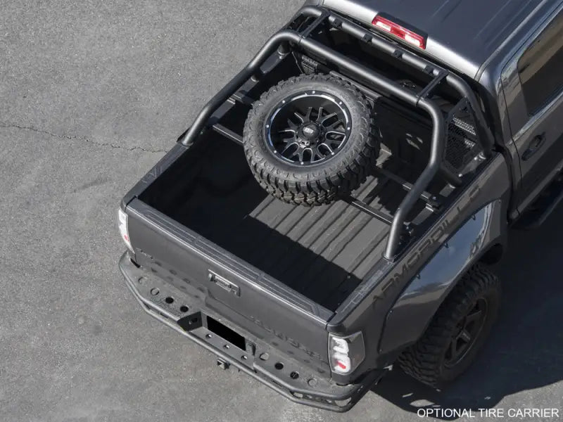 Truck Bed Bar 3 Inch Tubular Bar; Mounts Up To 4 Lights; Powder Coated; Black; Steel - & Automotive