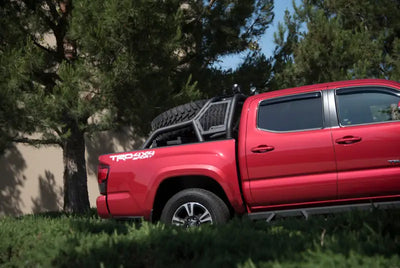 Truck Bed Bar 3 Inch Tubular Bar; Mounts Up To 4 Lights; Powder Coated; Black; Steel - & Automotive