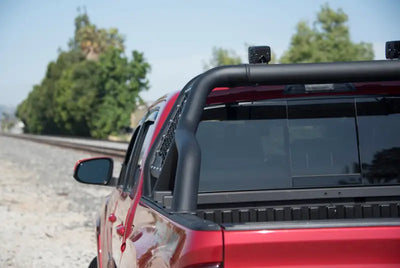 Truck Bed Bar 3 Inch Tubular Bar; Mounts Up To 4 Lights; Powder Coated; Black; Steel - & Automotive