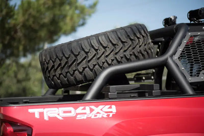 Truck Bed Bar 3 Inch Tubular Bar; Mounts Up To 4 Lights; Powder Coated; Black; Steel - & Automotive