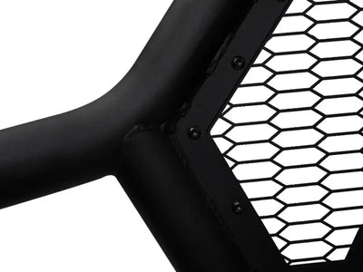 Black metal grille structure on Truck Bed Bar 3 Inch Tubular Bar with third brake light