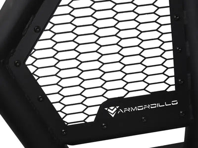Black hexagonal grille on Truck Bed Bar 3 Inch Tubular Bar with third brake light