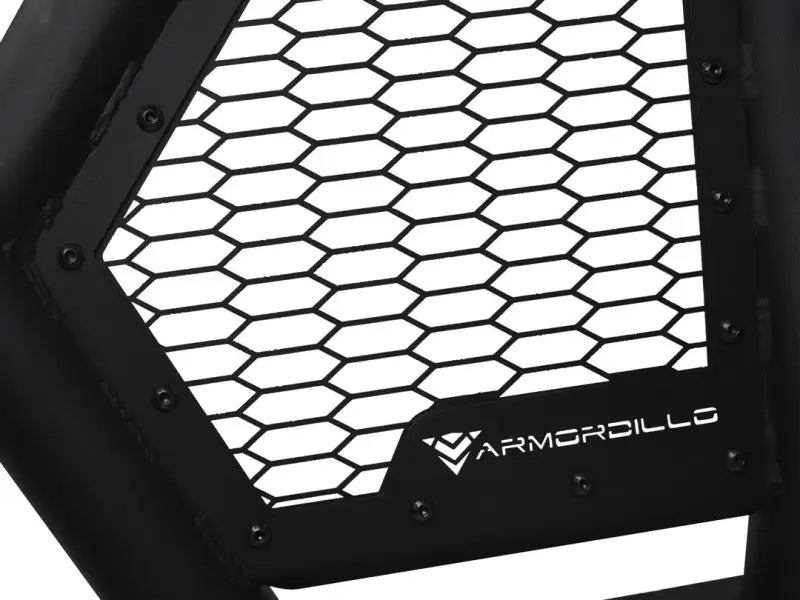 Black hexagonal grille on Truck Bed Bar 3 Inch Tubular Bar with third brake light