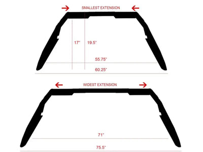 Truck Bed Bar Modular Style; Pre-Drilled Auxiliary Light Mounts; Powder Coated; Black; Steel - & Automotive