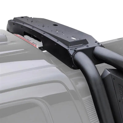 Truck Bed Bar Tubular Style; Mounts Five 6 Inch Round Or 3 Cube Lights; Black Textured Powder Coated Steel; With Side