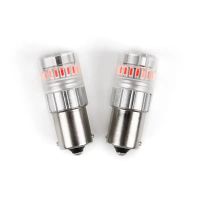 Turn Signal Light Bulb - LED 1156 Philips 3020 High Power LED; Red; 600 Lumens; 9 To 18 Volt DC; Set Of 2 - RV and Auto Parts